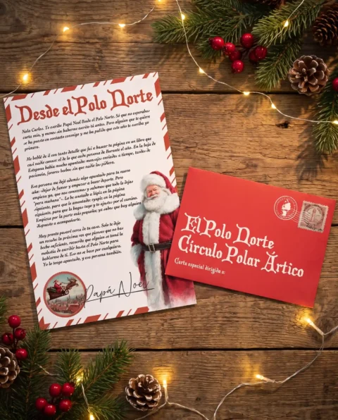 Carta de Navidad personalizada para adultos de Papá Noel